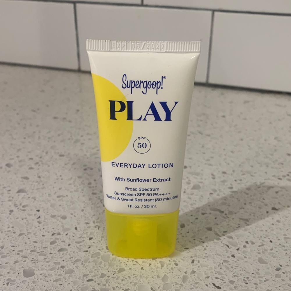 Supergoop! PLAY Everyday Lotion SPF 50 Water and Sweat Resistant NWT travel size